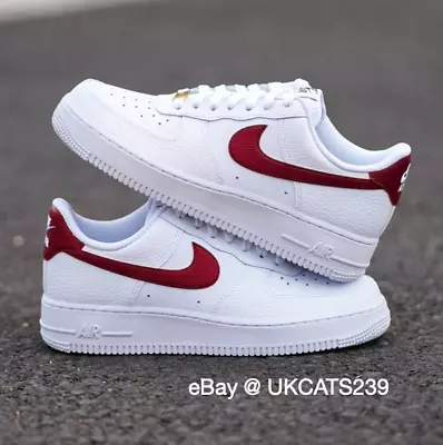 Nike Air Force 1 '07 Shoes White Team Red CZ0326-100 Men's Multi Size NEW • $114.90