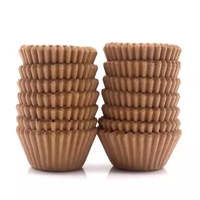 Mini Cupcake Liners 300-Count Natural Baking Paper Cups 1.25 Inch Greaseproof... • $13.08