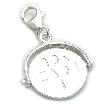 I Love You Sterling Silver Spinner Charm With Clip .925 X 1 Charms_ • $43.93
