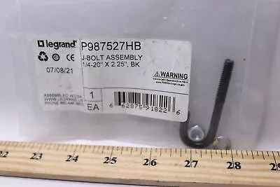 Legrand J-Bolt Assembly With Hardware Black 1/4 -20 X 2.25  P987527HB • $2.04