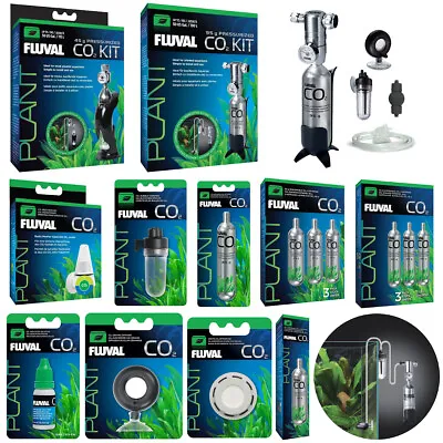 Fluval CO2 Pressurised Kits 45/95g & Accessories Planted Tanks Growth Health • £11.99