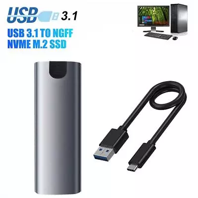 $16.84 • Buy M.2 NGFF NVME SSD Hard Disk Case Enclosure To USB 3.1 GEN2 External Case FAST