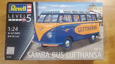 1/24 Scale - Volkswagen VW T1 Samba Bus Lufthansa - Revell German # 07436 • $32