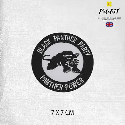 Black Panther Party Patch Iron On Sew On Badge Embroidered Patch  • £2.49