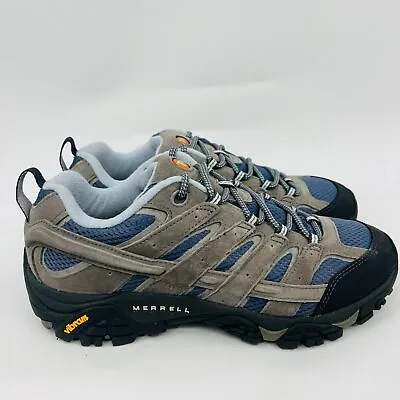 Merrell Women Moab 2 Ventilator J06014w  Smoke/blue  Hiking Shoes Sz 11 Wide • $84.95