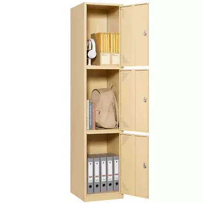 Metal Lockers Steel Storage Bins&Cabinet For School Gym Hotel Employees 1-6 Door • $89.99