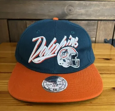Miami Dolphins Snapback Hat Cap Mitchell And Ness • £16.99