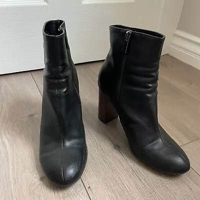 Merona Black Heeled Zip Ankle Boots  • $25