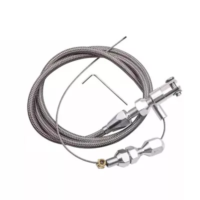 36 Car Engine Throttle Cable Stainless Steel Braided Throttle Gas Cable Silver • $26