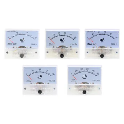 DC Analog Pointer Current Meter Panel 50uA 100uA 200uA 300uA 500uA Ammeters • $3.98