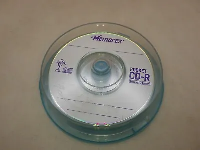 Memorex Blank POCKET CD-R 185 MB 21 Minutes 3  - X6 - Six Of Them - New Open Box • $3.99