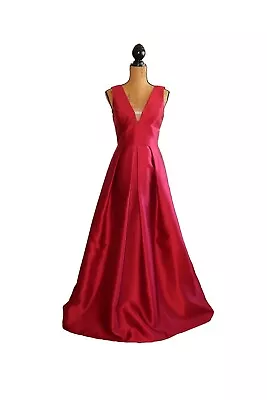 Nicole Miller New York Long Sleeveless Red Ball Gown Size 4 • $99