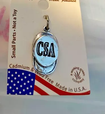 £26.01 • Buy Sterling Silver 3D 18x10mm Civil War Confederate Soldier Hat Cap Says CSA Charm