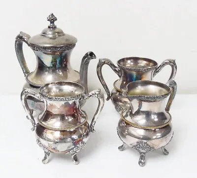 Antique Adelphi Silver Plate Company 4 Pcs Tea Set #1999 ~ Free Shipping • $129.99