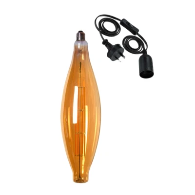 $106.99 • Buy Candle Edison LED Light Globe & Power Cord Plug In 1.8m E27 18 Watt Bulb 43cm