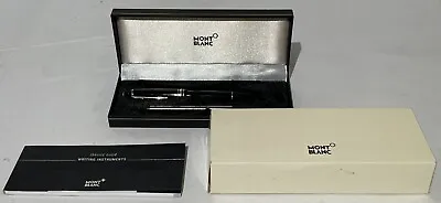 Mont Blanc Meisterstruck Le Grand Rollerball Black Ballpoint Pen With Gold Trim • $289.99