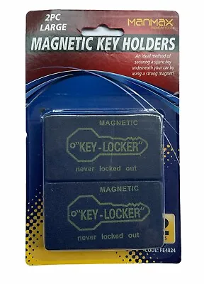 £6.99 • Buy 2x Magnetic Key Holder Box Safe Strong Neodymium Magnets Spare Key Car Safe 