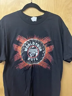Monster Jam World Tour 2015 Black T-shirt Size Large NWOT Monster Trucks • $12.99