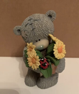 £17.99 • Buy Me To You Bear Love Bug Flowers Ladybird Flowerpot Figure Figurine Ornament 9cm