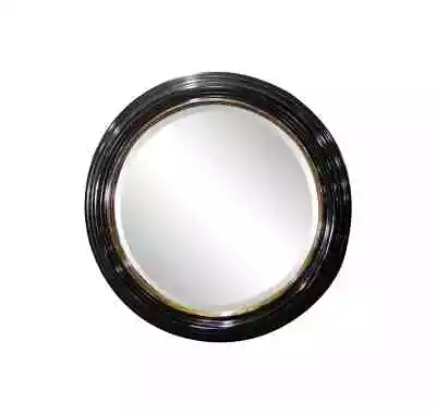 Great Milling Road By Baker Large Ebonized Circular Gilded Wall Mirror • $1036