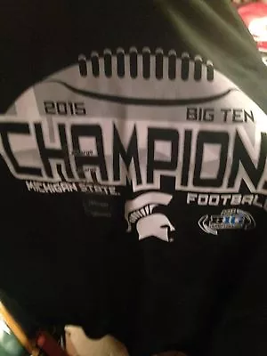 Michigan State Spartans 2015 Big Ten Champions T Shirt Size L • $12.99