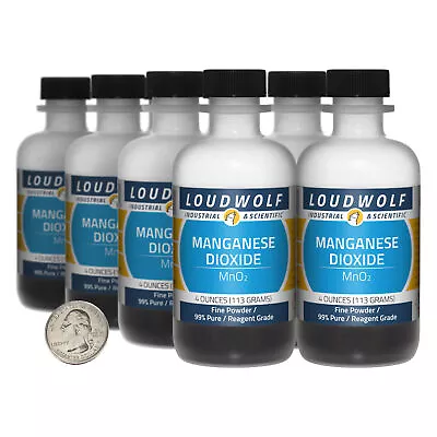 Manganese Dioxide / 2 Pounds / 8 Bottles / 99% Pure Reagent Grade / Fine Powder • $64.99