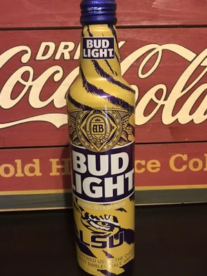 $8 • Buy 2022 Bud Light LSU Collector Edition 16oz Aluminum Bottle - EMPTY