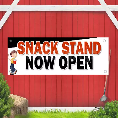Snack Stand Now Open Indoor Outdoor Vinyl Banner Design • $26.39