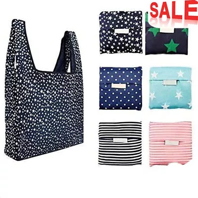 6 Pcs Folding Bag Reusable Grocery Shopping Tote Bags Eco-Friendly Shopping Bag • $6.37