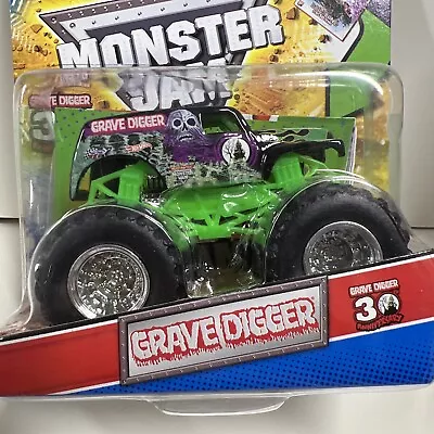 Monster Jam FLAG SERIES Grave DiggerHot Wheels 1:64 Grave Digger 30th Flag • $9.99