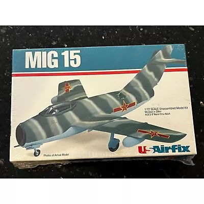 Vintage USAirfix MIG 15 Russian Jet Fighter Model Kit 1/72 10010 New Sealed • $23.99