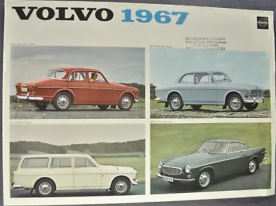 1967 Volvo Brochure Sheet 122S Sedan Wagon 1800S Coupe Original 67 • $14.95