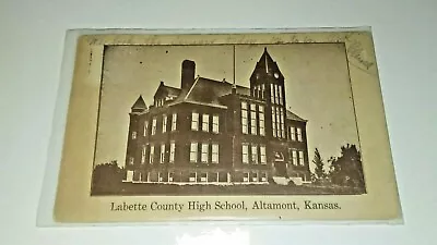 LABETTE COUNTY HIGH SCHOOL ALTAMONT KS 1907 Postcard • $14.99