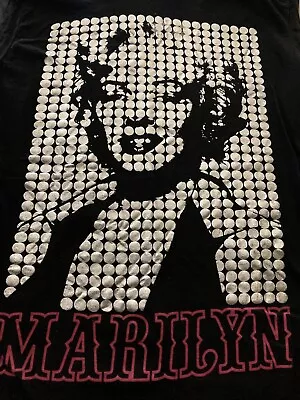 Marilyn Monroe Warhol Womens Baby Doll T Shirt Black Silver Small Iconic Vtg • $19.99