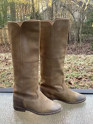 $800+ Authentic Isabel Marant Cleave Hidden Wedge Riding Brown Women’s 38 Boots • $380