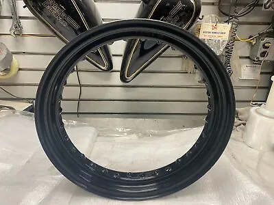 OEM Black Rim 40 Spoke Harley Sportster Dyna FXR Softail Slim Fx 3.00x16 Factory • $89.95