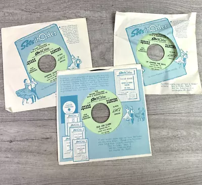 Vtg 1967 Lot Of 3 Sets In Order Square Dance 45 RPM Records 7  • $16.64