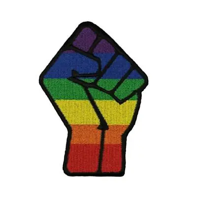 RAINBOW FIST IRON ON PATCH 4  Resist Resistance LGBTQ Gay Power Pride Equality • $8.61