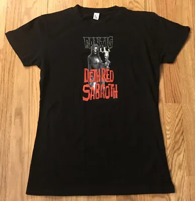 2010 Danzig Dethred Sabaoth Tour Black T-Shirt Women’s Size Large • £4.81