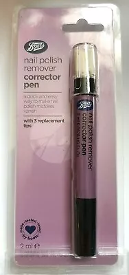 Boots Nail Polish Remover Corrector Pen 2ml Includes 3 Replacement Tips • $13.50