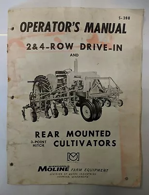 Minneapolis Moline 2 & 4 Row Drive-In & Rear Mounted Cultivators S-288 • $18