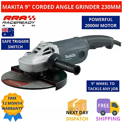 Makita 9  Angle Grinder 230mm 9 Inch Powerful 2000W Cord M9001B Switch Cutter • $249.88