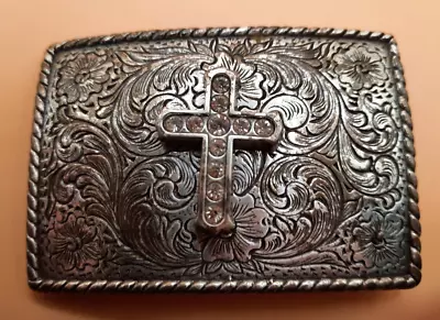 Christian Cowboy Cross Belt Buckle Religious Vintage 80s Nocona Buckles • $6.95