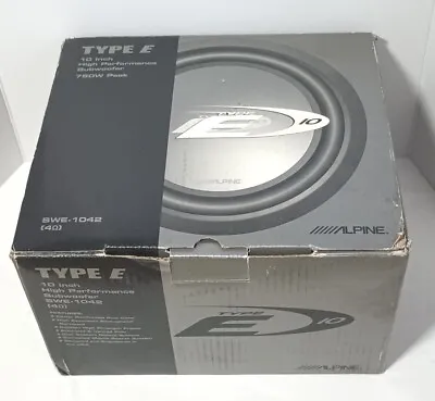 Alpine Type E 10  Sub Speaker 4 Ohm 250 Watts Rms New Open Box • $99