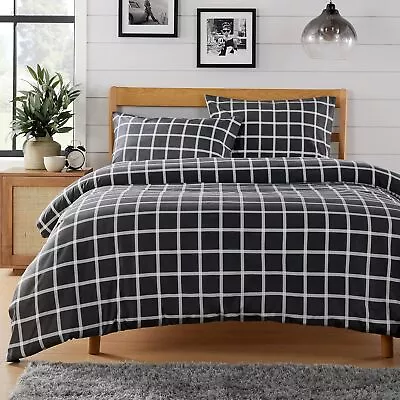 Reversible Duvet Cover Set With Pillowcase Soft Quilt Bedding Single Double King • £11.99