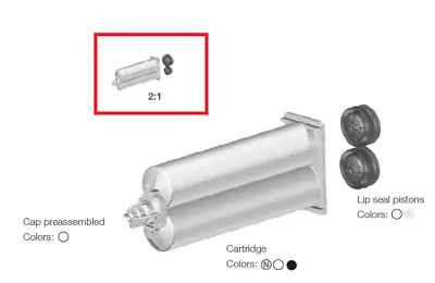 Sulzer Mixpac Medmix 50ml Cartridge AA 050-02-10-33 100 SET W/ Piston &Cap 2:1 • $299.99