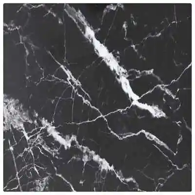 Home Table Top Black 30x30 Cm 6 Mm Tempered Glass With Marble Design New! • £21.34