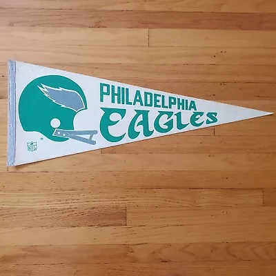 Vintage 1970s Philadelphia Eagles NFL Football Pennant 2 Bar Helmet Felt NICE • $24.95