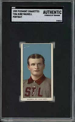 1909 Piedmont Cigarettes T206 Rube Waddell Sgc Authentic Portrait Good Color • $500