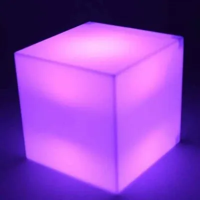 LED Light Up Cube 40cm - Sensory Mood Light Cube - Stool Seating • £60